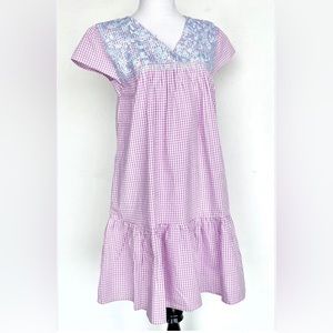 J Marie embroidered Gingham Angelina Dress size small